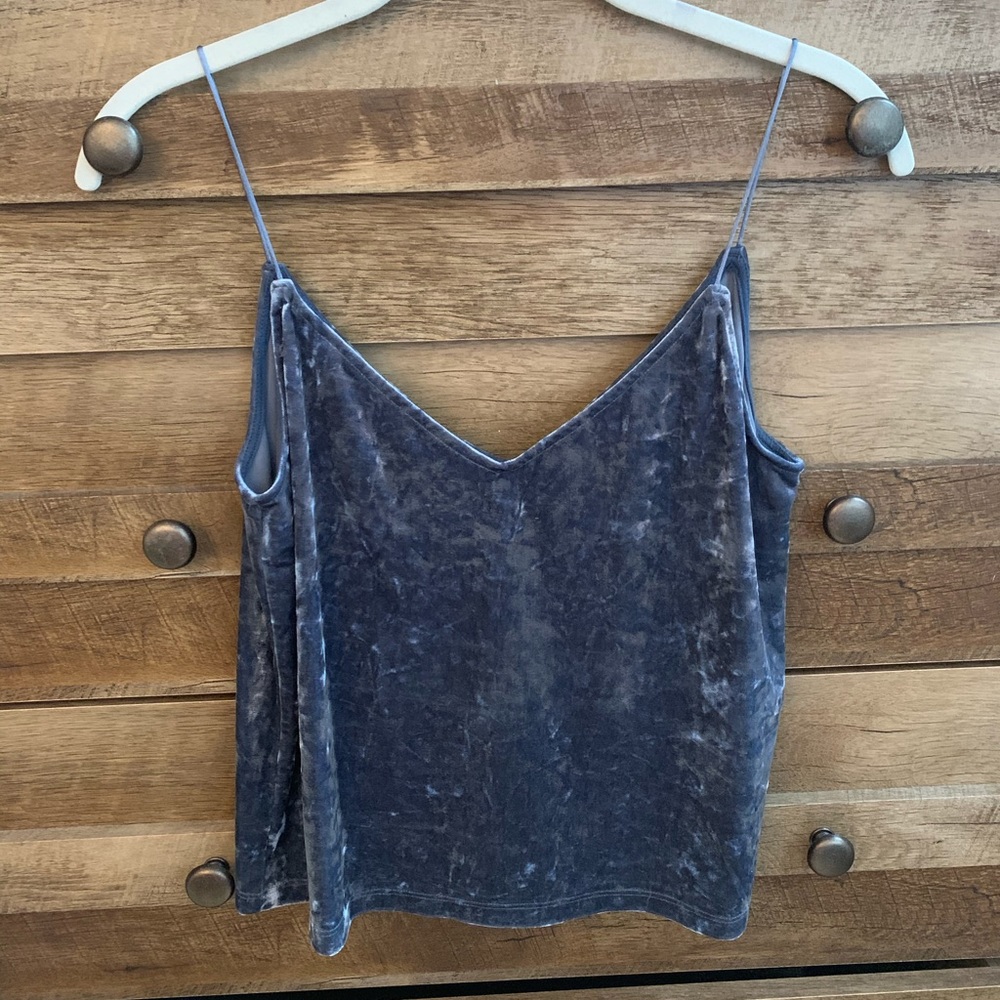 DIVIDED Crushed Velvet Tank Top